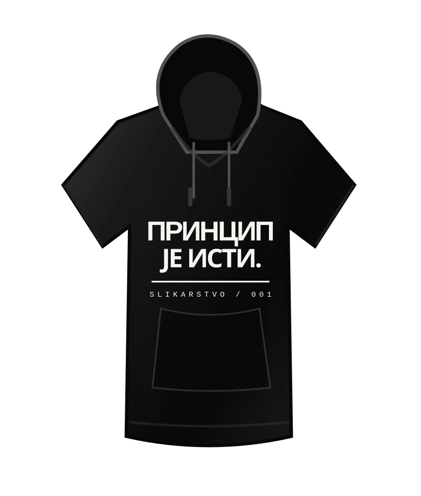 PRINCIP — HEAVY HOODIE — ilustrativni prikaz